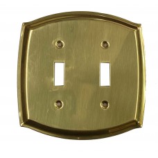 SWITCH PLATE - BRASS PLATED, DOUBLE COMBO
