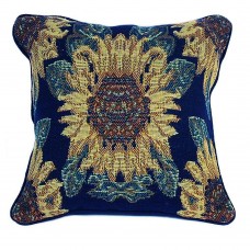 Cushion, 17"x17" Sunflower Cover Only