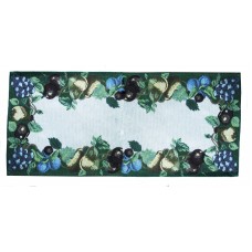 Tapestry Runner-36" With Backing, Fruits Desn. Green