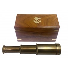 Nautical Instrument-6" Spy Glass-Antique, & Wooden Box
