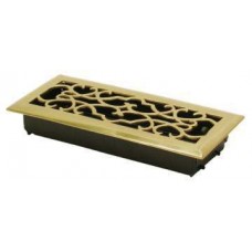 HEAT VENT COVER GRGN-4X12" - SOLID BRASS