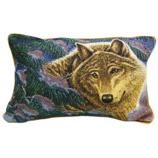 Tapestry Cushion - Wolf - 12X18" Filled
