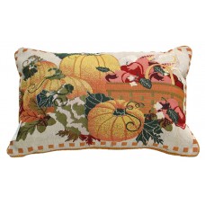 Tapestry Cushion - 12X18 - Pumpkins - Filled