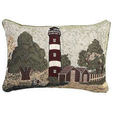 Tapestry Cushion - Lighthouse W/Trees Filled