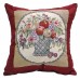 Cushion - Satin, Flower Basket- 17X17