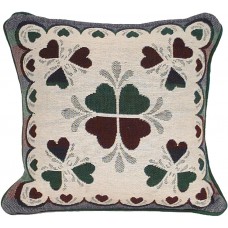 Cushion Zippered, Clover Heart 17"X17"