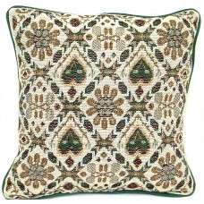 Cushion, Victorian Green Heart 17"X17"