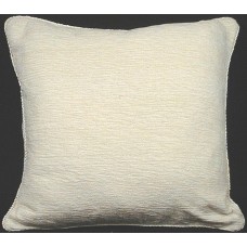 Cushion, Chenille/Cotton Ivory 17"x17"