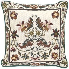 Cushion Cover , Floral W/Border 17X17" 