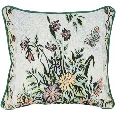 Tapestry Cushion, 17X17, Floral Filled