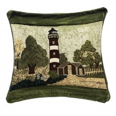 Tapestry Cushion Cover , 17X17- Lt. W/ Trees