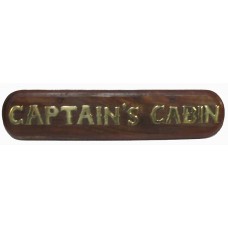 CAPTAIN'S CABIN - BRASS ON WOOD - SIGN