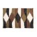 Chindi Floor Mats - Diamond-Multi Color 24X36" - Black