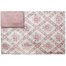 Placemats - Fused - 2 Side Pink Check /floral 