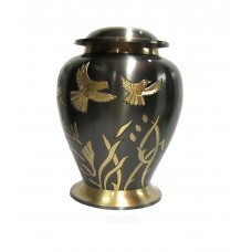 Urn, Brass, Anodised Black, Going Home