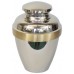 Urn, Pewter Finish, Brass With Bright Nickle