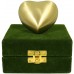 Keepsake Urn-Brass, Heart Shape, In Velvet Box