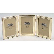 Picture Frame, Brass 3.5X5 Triple
