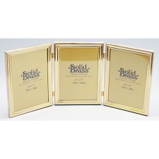 Picture Frame, Brass 5X7 Triple